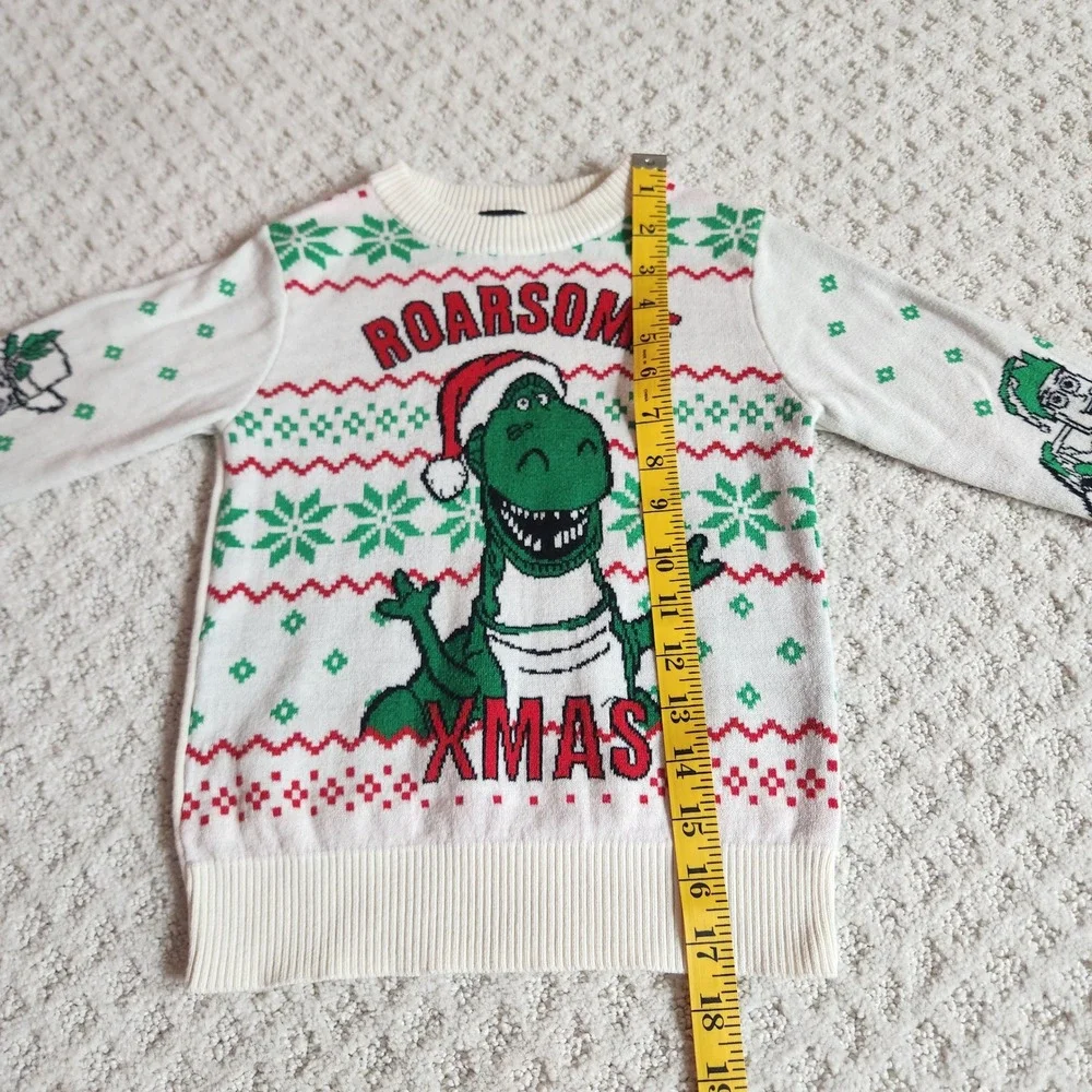 Disney Toy Story Rex Roarsome Xmas Holiday Sweater‎ Kids size 4T